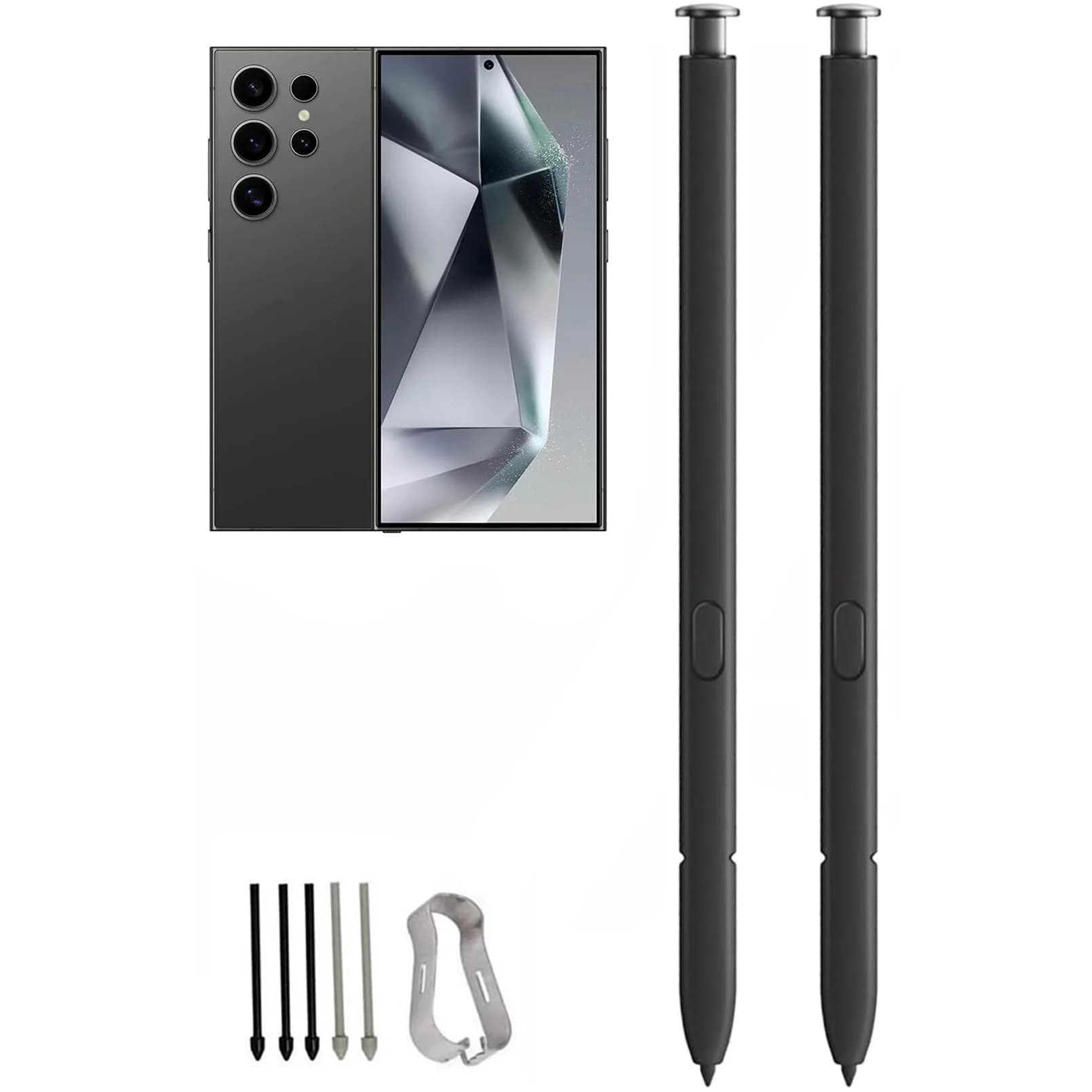 Befzygwk Replacement Stylus Pen for Samsung Galaxy S24 Ultra 5G (2-Pack, Black) | 4096 Pressure Levels — Black