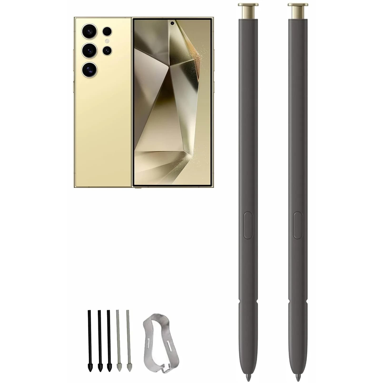 Befzygwk Replacement Stylus Pen for Samsung Galaxy S24 Ultra 5G (2-Pack, Yellow) | 4096 Pressure Levels — Yellow*2