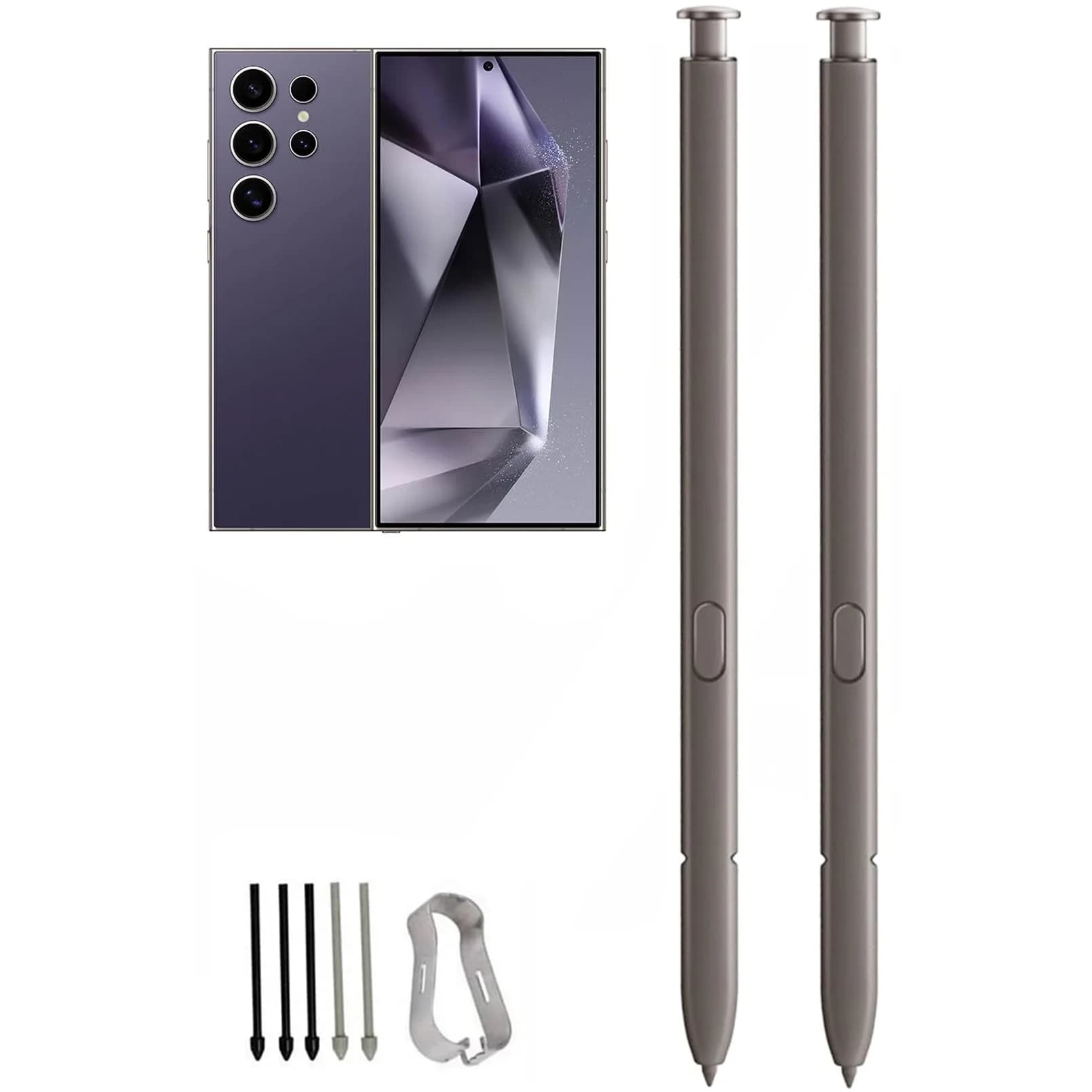 Befzygwk Stylus Pen Replacement for Samsung Galaxy S24 Ultra 5G (Violet, 2-Pack) | 4096 Pressure Levels — Violet*2
