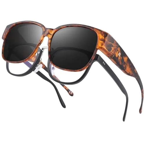 BIRCEN Polarized Fit Over Sunglasses for Men & Women | 21.5g TR90 Frame, 58mm Lens Width thumbnail 1