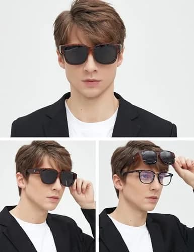 BIRCEN Polarized Fit Over Sunglasses for Men & Women | 21.5g TR90 Frame, 58mm Lens Width thumbnail 2