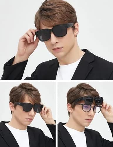BIRCEN Polarized Fit Over Sunglasses for Prescription Glasses - TR90 Frame, UV Protection, 58mm Lens Width thumbnail 2