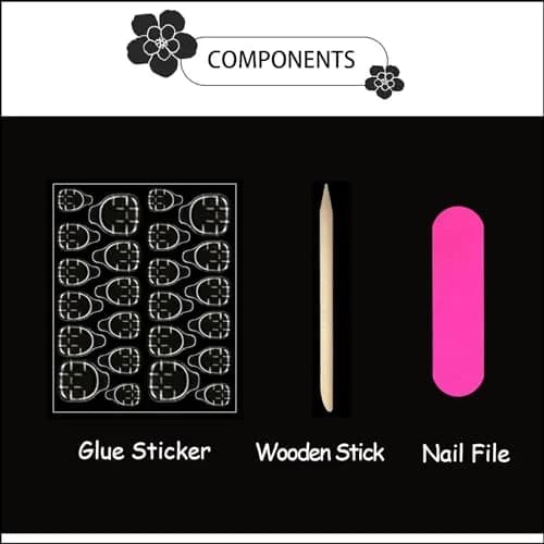 FJSMTOPl Press On Nails Almond Fake Nails French Tip 24Pcs | Reusable Acrylic Nails for Women thumbnail 6