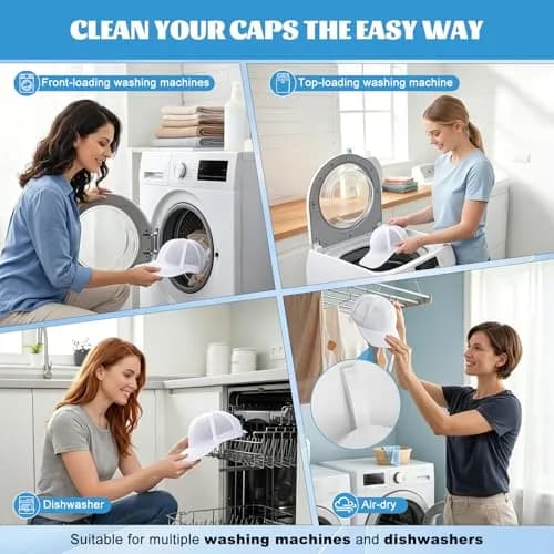 Eiito Hat Washer Cage & Mesh Bag Set (2 Cages + 2 Bags) | Protects Hats in Washing Machine thumbnail 7
