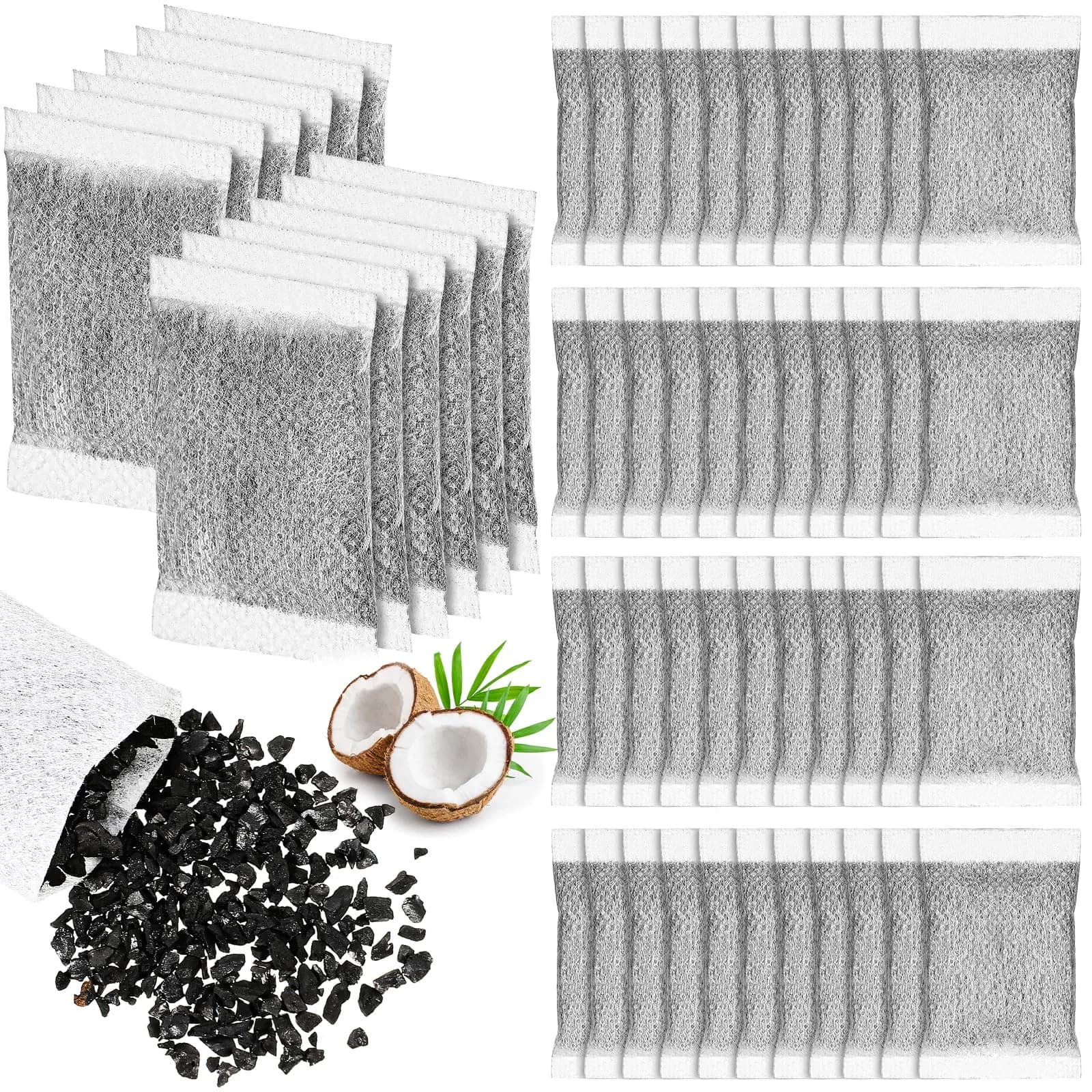 Lounsweer Activated Charcoal Water Filter 100 Count | Coconut Shell Material — 2g