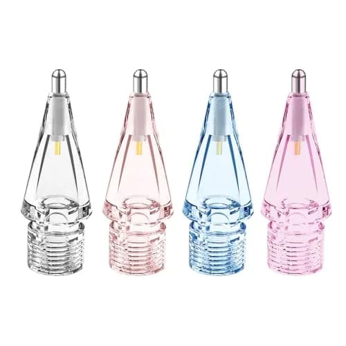 Frylaa Replacement Apple Pencil Tips 4-Pack (Clear, Pink, Blue, Purple) | Metal Nib for 1st & 2nd Gen thumbnail 1
