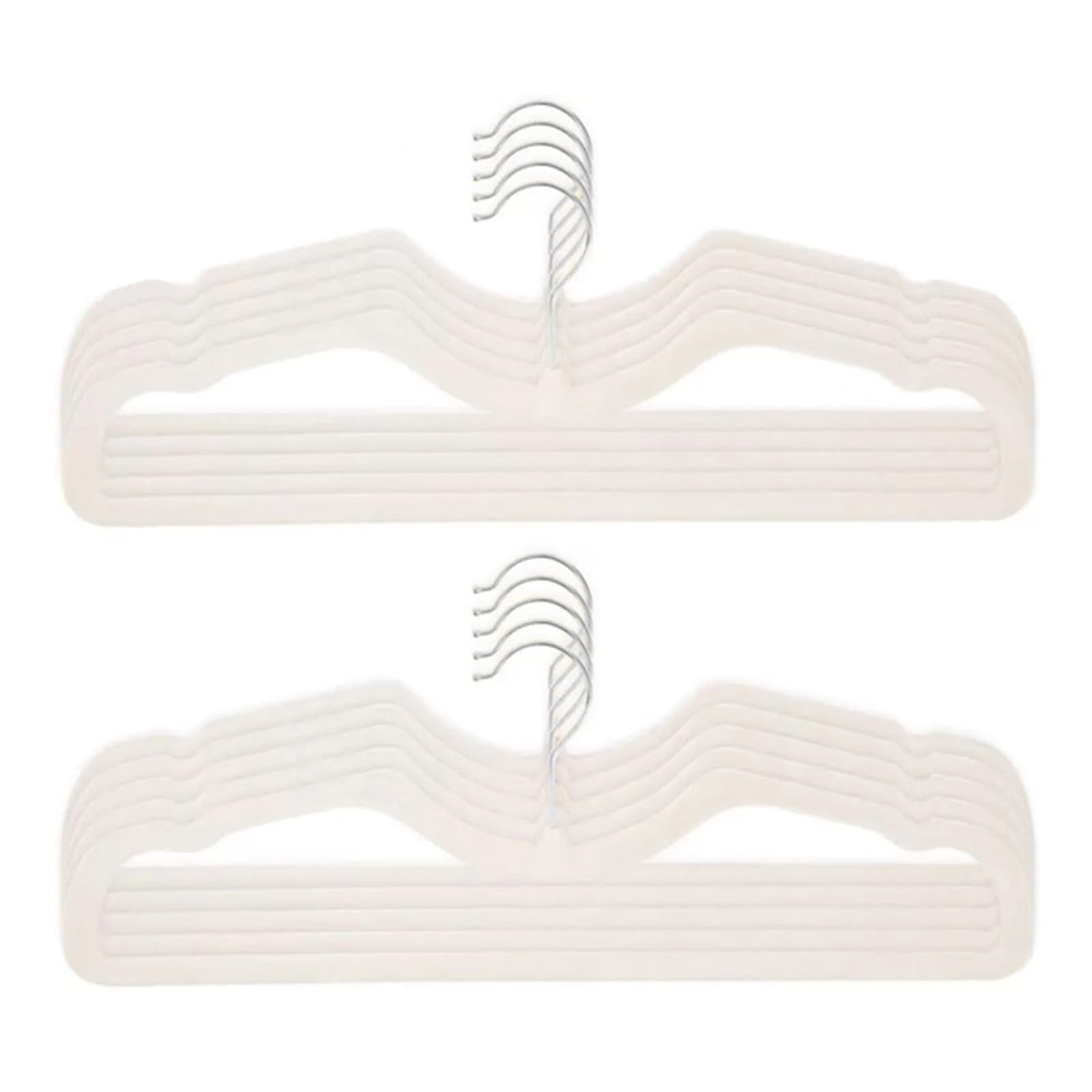 CUTSKY Velvet Hangers 50 Pack, Ultra Slim & Short Neck Hanger, 360 Swivel Hook, Space Saving Durable Non-Slip Felt Hangers, Beige B (43cm x 15cm x 0.6cm) - main product image