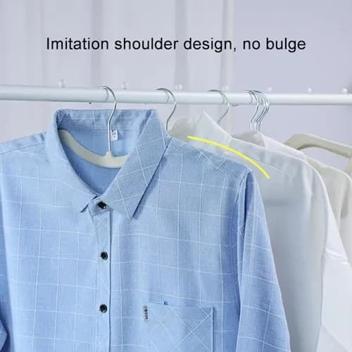 CUTSKY Velvet Hangers 50 Pack, Ultra Slim & Short Neck Hanger, 360 Swivel Hook, Space Saving Durable Non-Slip Felt Hangers, Beige B (43cm x 15cm x 0.6cm) thumbnail 2
