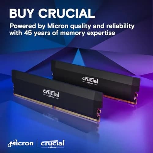 Crucial Pro 32GB DDR5 RAM Kit (2x16GB) 6000MHz CL36 | Overclocking Desktop Gaming Memory thumbnail 7