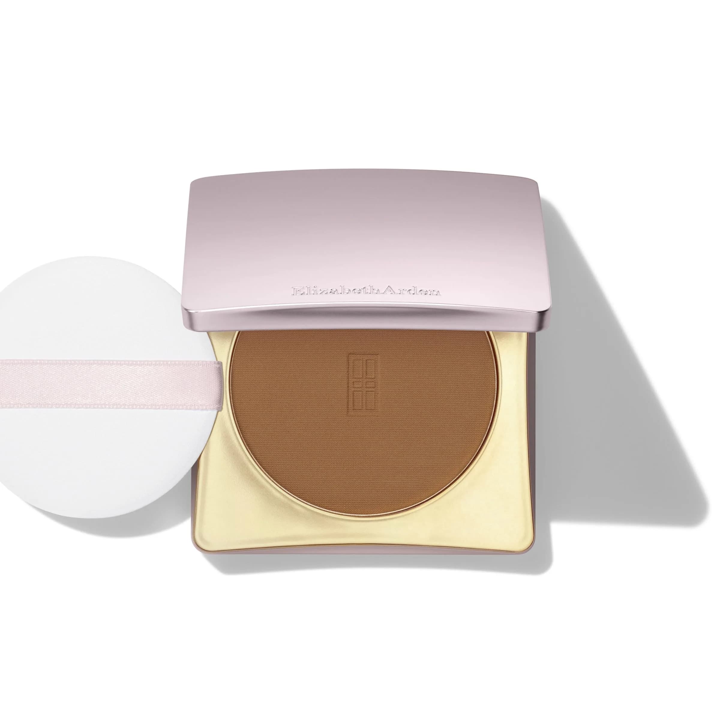 Elizabeth Arden Flawless Finish Skincaring Pressed Powder, Bronze | Sheer, Buildable Coverage with Nourishing Ingredients — Bronze