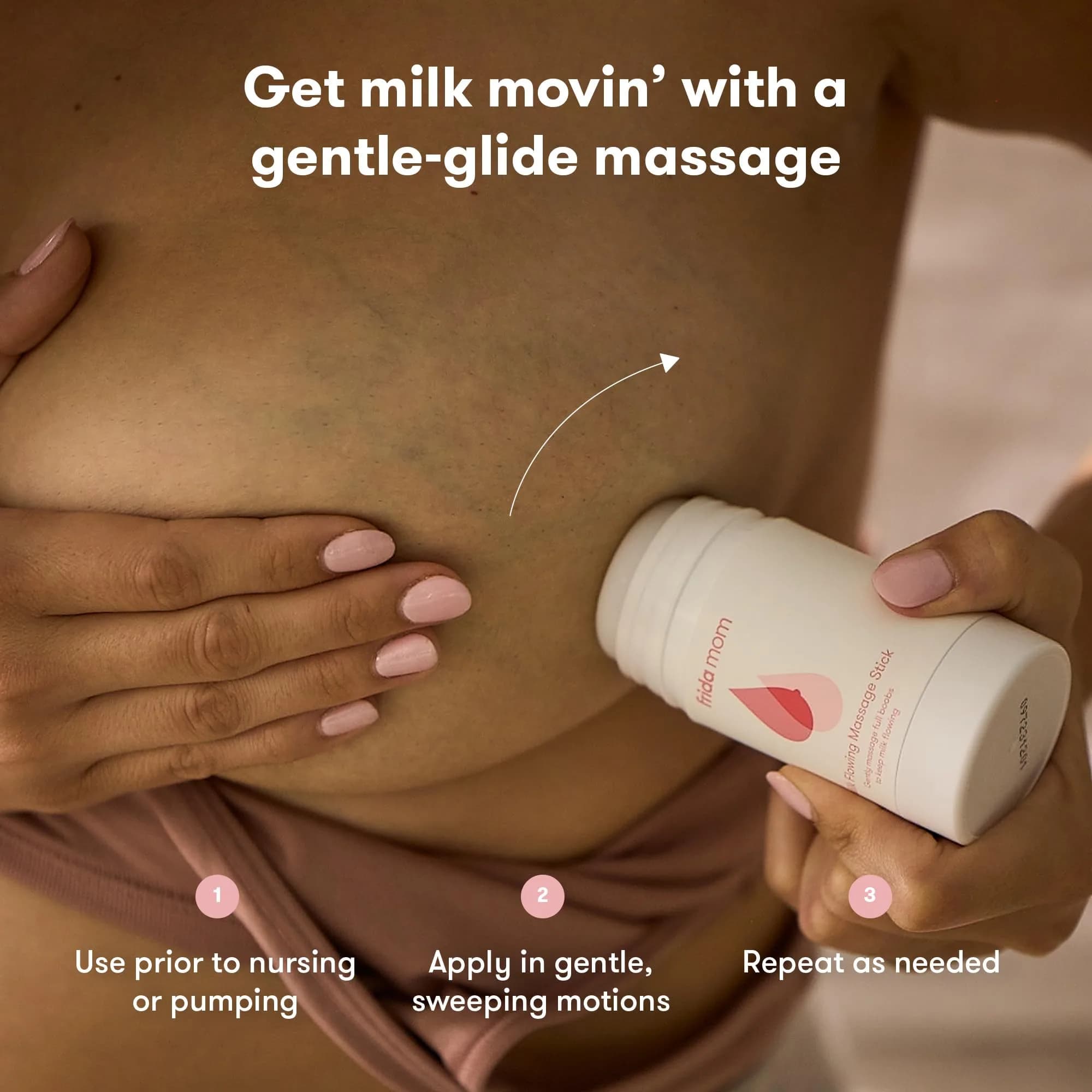 Frida Mom Milk Flowing Massage Stick 59ml (2 Fl Oz) | Aloe & Chamomile Infused for Breastfeeding Moms - view 2