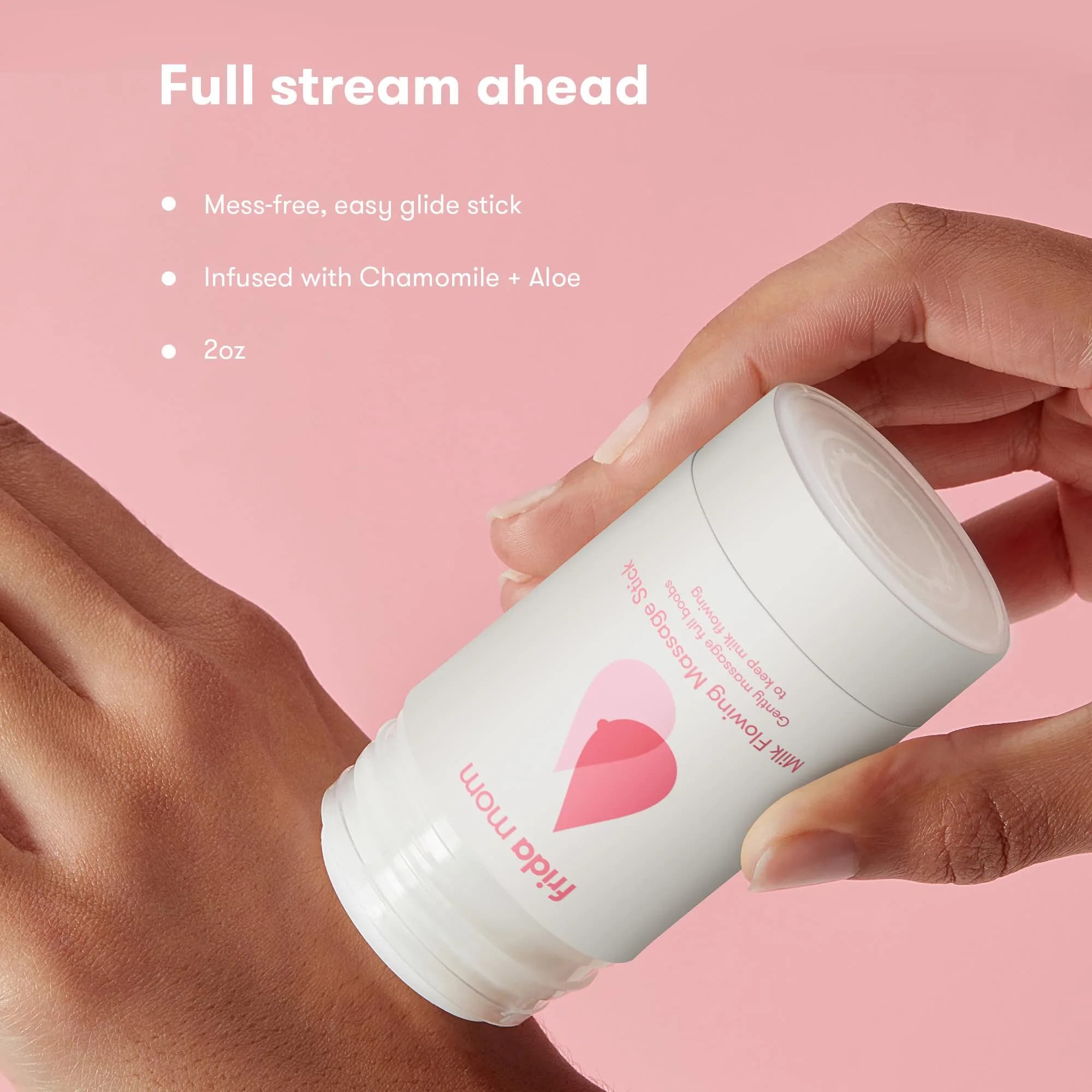 Frida Mom Milk Flowing Massage Stick 59ml (2 Fl Oz) | Aloe & Chamomile Infused for Breastfeeding Moms - view 3