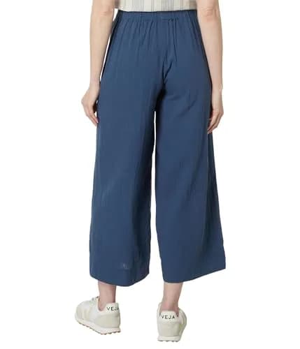Pact Organic Cotton Women's Gauze Wide Leg Pant French Navy | Breathable, Relaxed Fit for Daily Comfort thumbnail 2