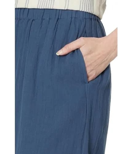 Pact Organic Cotton Women's Gauze Wide Leg Pant French Navy | Breathable, Relaxed Fit for Daily Comfort thumbnail 3