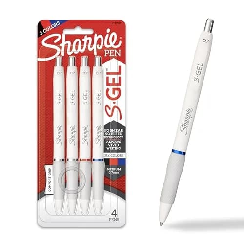 Sharpie S-Gel Gel Pens, Assorted Ink Colors, 4 Count | No Smear, Bold Ink, Medium Point (0.7mm) thumbnail 1
