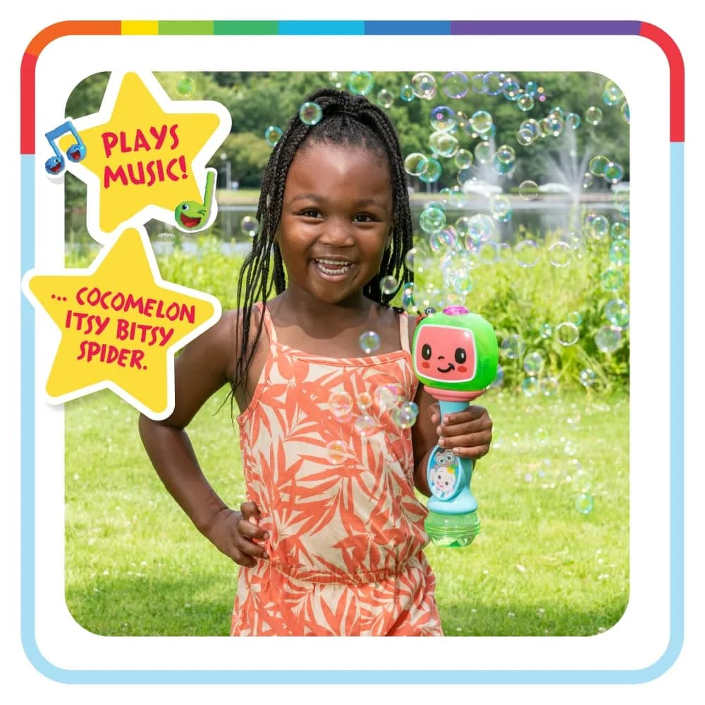 Little Kids Cocomelon Musical Bubble Wand with Lights & Sounds, 120ml (4fl oz) Bubble Solution - view 3