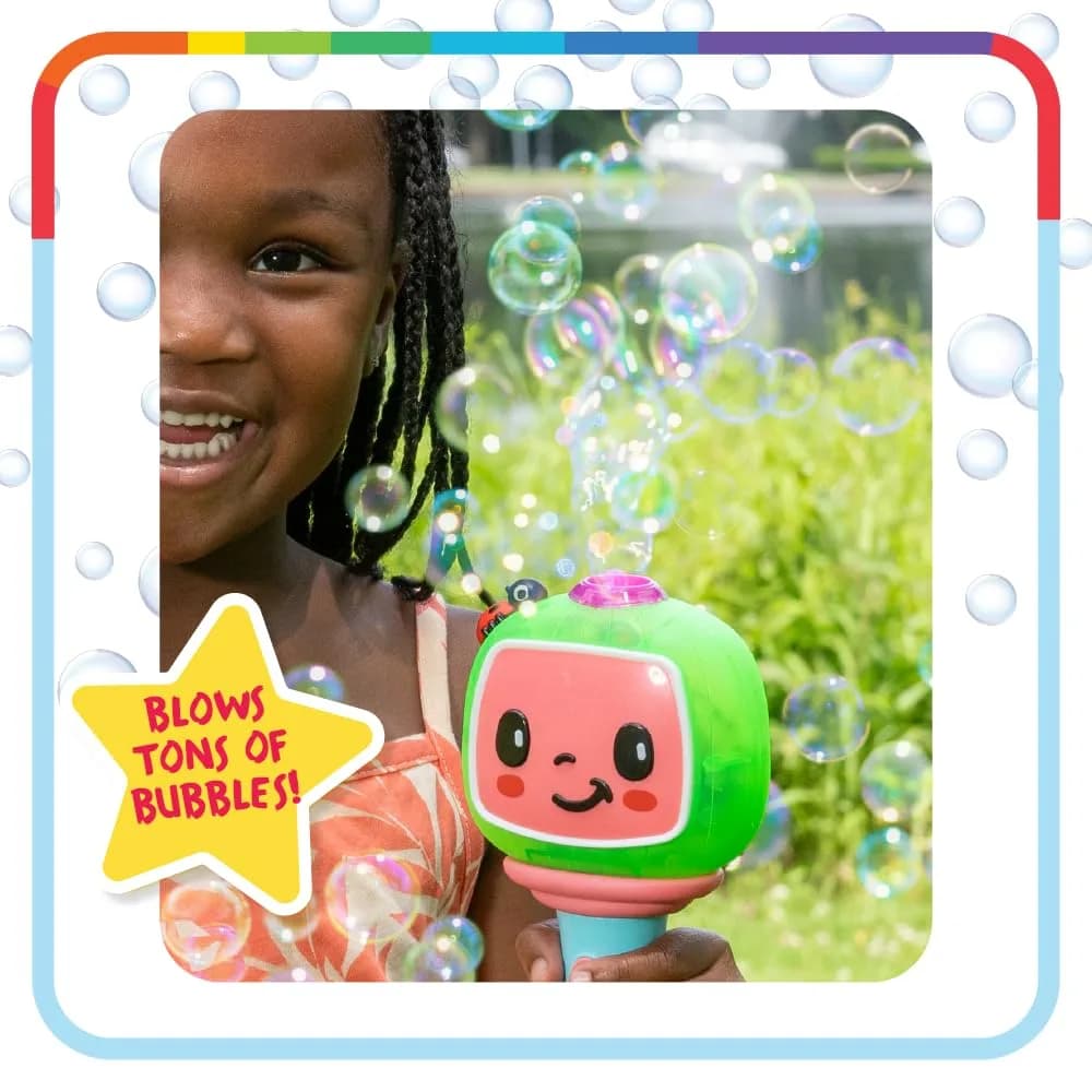 Little Kids Cocomelon Musical Bubble Wand with Lights & Sounds, 120ml (4fl oz) Bubble Solution - view 5