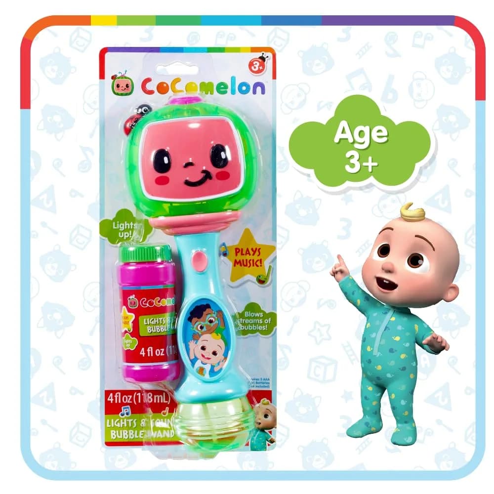 Little Kids Cocomelon Musical Bubble Wand with Lights & Sounds, 120ml (4fl oz) Bubble Solution - view 7