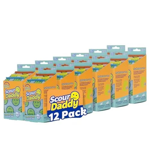 Scrub Daddy Scour Daddy Scouring Pad 12 Pack (36 Count) | Non-Scratch, Odor-Resistant, Temperature-Controlled FlexTexture thumbnail 1