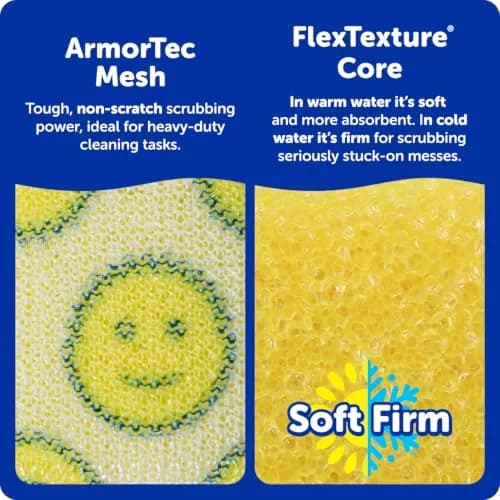 Scrub Daddy Scour Daddy Scouring Pad 12 Pack (36 Count) | Non-Scratch, Odor-Resistant, Temperature-Controlled FlexTexture thumbnail 3