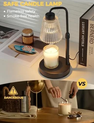 GODONLIF Candle Warmer Lamp with Timer, Home Decor for Women | Dimmable, Adjustable Height, Safe & Elegant thumbnail 2