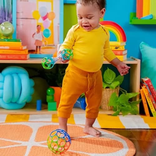Bright Starts Easy-Grasp Oball Bundle Gift Set 2-Pack | BPA Free, Unisex, Newborn+ thumbnail 6