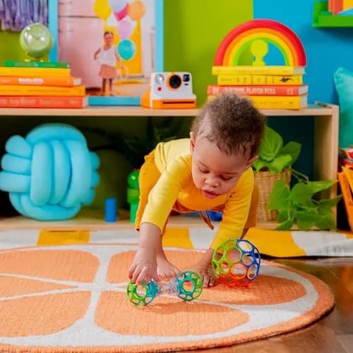 Bright Starts Easy-Grasp Oball Bundle Gift Set 2-Pack | BPA Free, Unisex, Newborn+ thumbnail 3