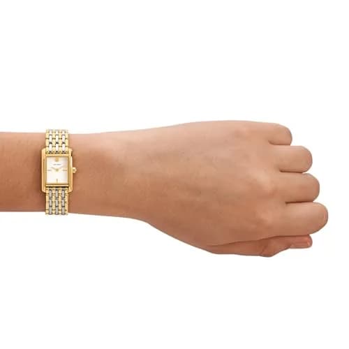 Tory Burch Women's Eleanor Small Two-Tone Stainless Steel Bracelet Watch | Elegant, Water-Resistant 30m thumbnail 4