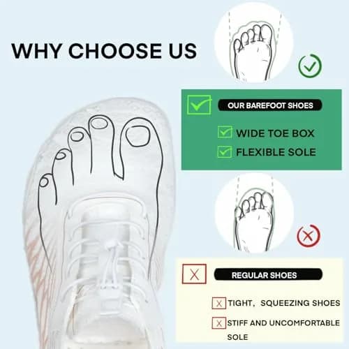 V OPXIN Barefoot Shoes for Women & Men, Wide Toe Box, Breathable Water Shoes | 23cm (9-9.5 Women/7-7.5 Men) thumbnail 4