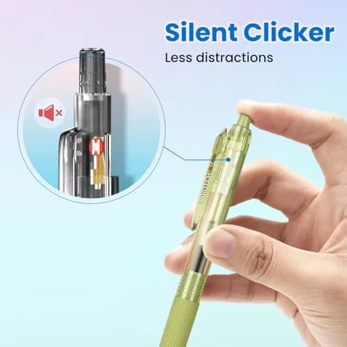 WRITECH Gel Pens Fine Point 0.5mm Multicolor Ink Retractable 8ct | Smooth Writing No Smear thumbnail 7