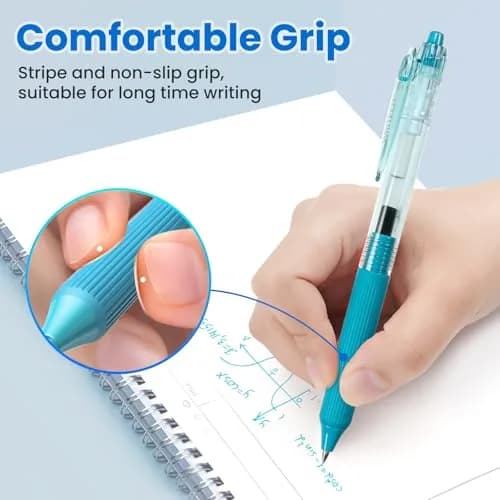 WRITECH Gel Pens Fine Point 0.5mm Multicolor Ink Retractable 8ct | Smooth Writing No Smear thumbnail 3