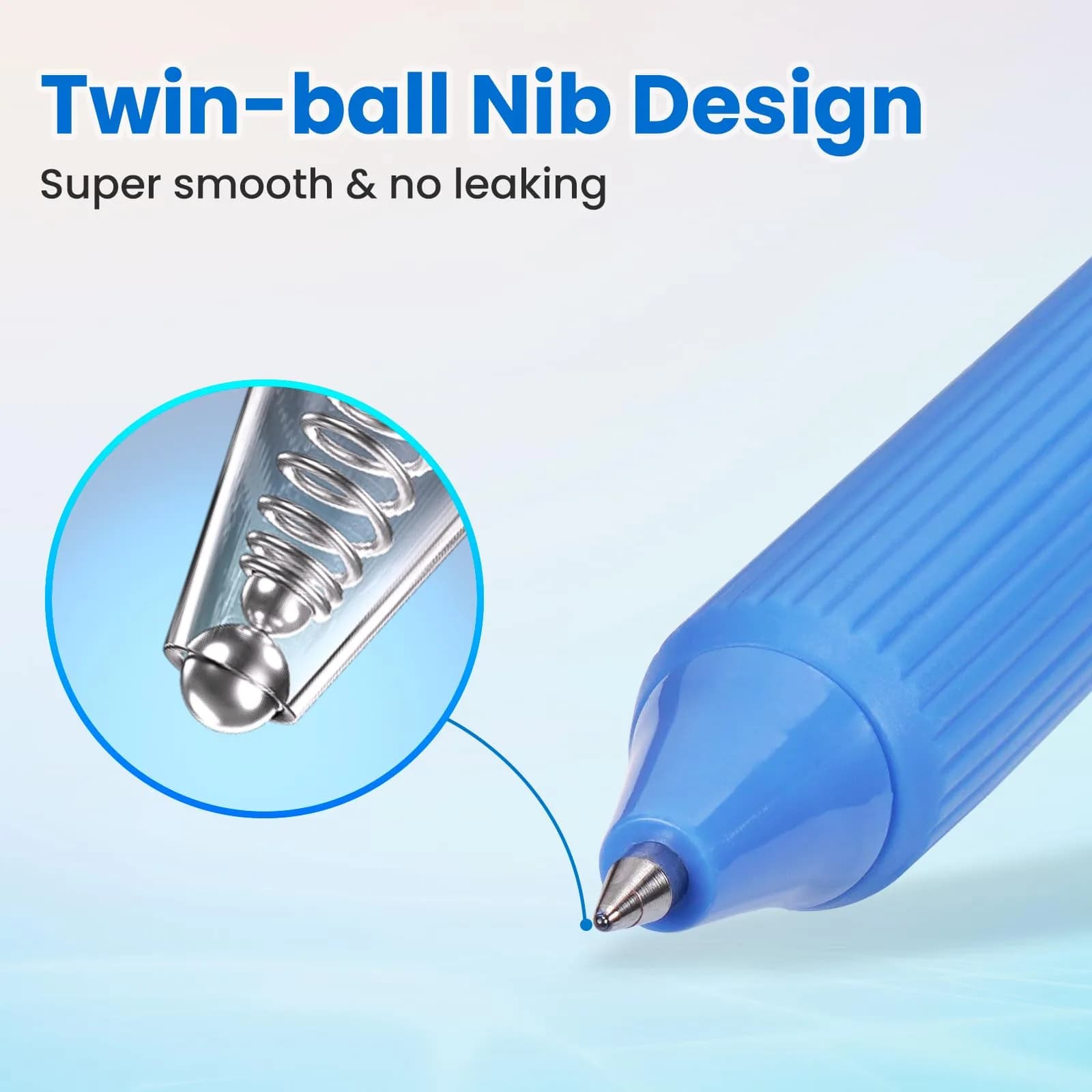 WRITECH Gel Pens Fine Point 0.5mm Multicolor Ink Retractable 8ct | Smooth Writing No Smear - view 4