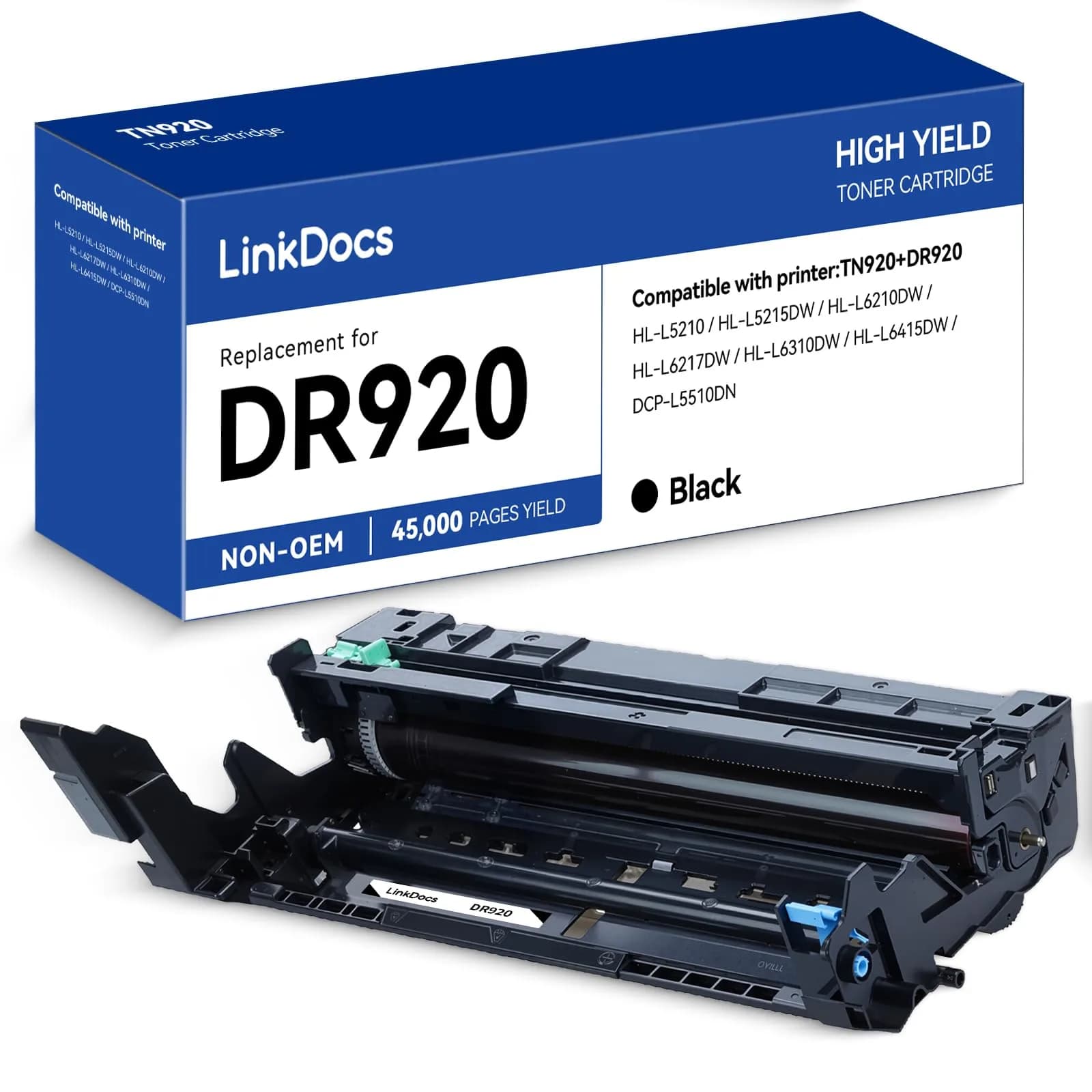 LinkDocs DR920 High Yield Imaging Drum Unit for Brother Printers | 45,000 Pages, Compatible with HL-L5210 HL-L6210DW — DR920