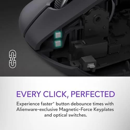 Alienware Pro Wireless Gaming Mouse 26,000 DPI | 6 Buttons, Dark Side of the Moon thumbnail 4