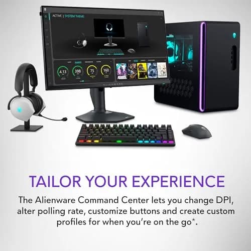 Alienware Pro Wireless Gaming Mouse 26,000 DPI | 6 Buttons, Dark Side of the Moon thumbnail 7