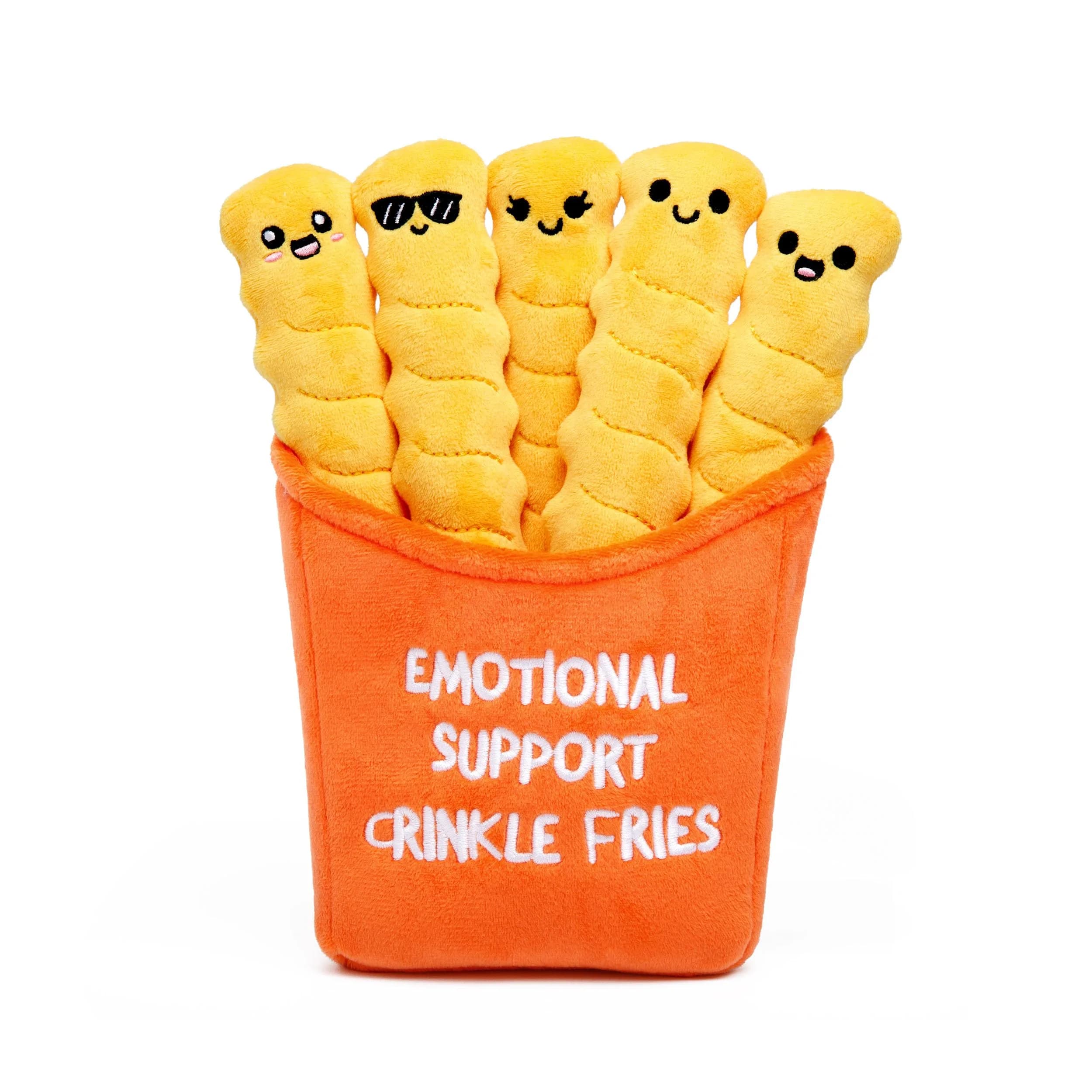 WHAT DO YOU MEME? Emotional Support Crinkle Fries Plush Toy | ASTM-Tested Non-Toxic - main product image