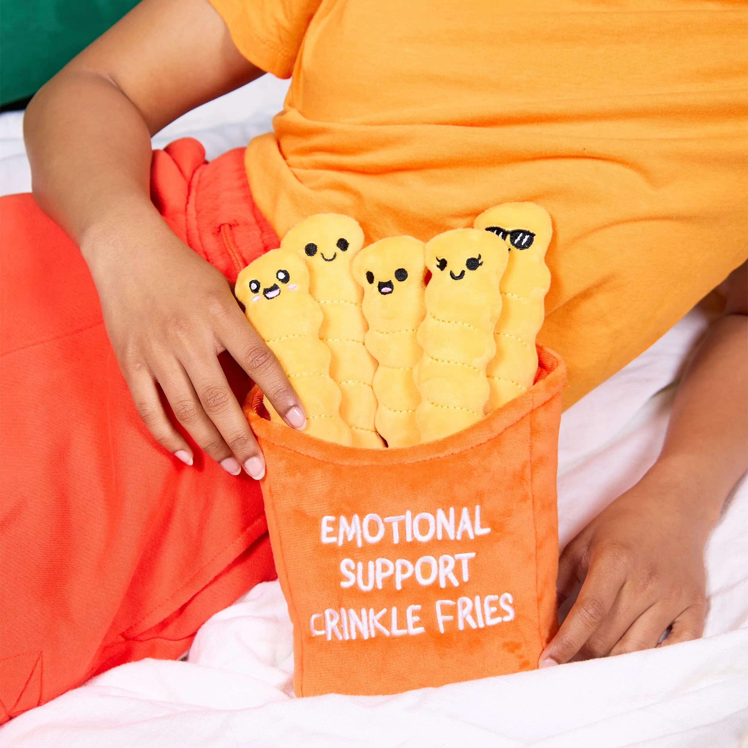 WHAT DO YOU MEME? Emotional Support Crinkle Fries Plush Toy | ASTM-Tested Non-Toxic - view 2