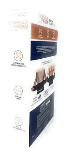 Copper Fit Elite Air Back Support Brace with Airflow Technology, Adjustable Compression Straps, Double Band, One Size Fits Most | Breathable Lower Back Support thumbnail 4