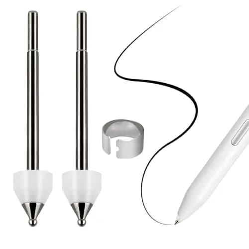 REEYEAR Titanium Alloy Replacement Nibs for Samsung S Pen Creator Edition (2 Pcs, Space Gray) | Unbreakable, Smooth Ballpoint Note Taking thumbnail 1