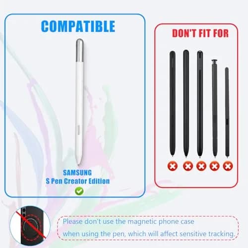 REEYEAR Titanium Alloy Replacement Nibs for Samsung S Pen Creator Edition (2 Pcs, Space Gray) | Unbreakable, Smooth Ballpoint Note Taking thumbnail 2