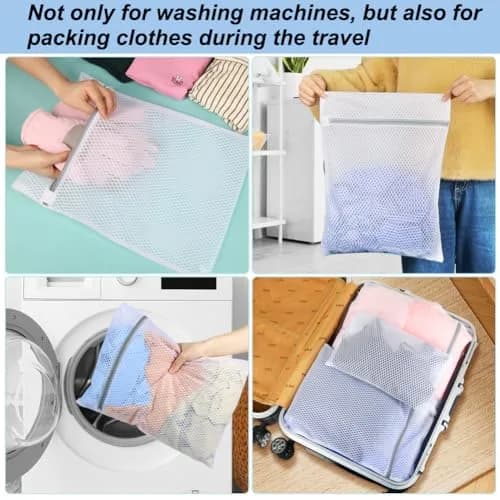 Vivifying 3-Pack Medium Mesh Laundry Bags 32 x 42 cm (12.6 x 16.5 Inches) | Protects Delicates & Travel Gear thumbnail 5