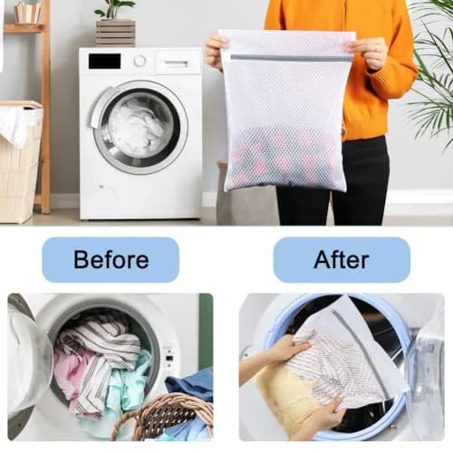 Vivifying 3-Pack Medium Mesh Laundry Bags 32 x 42 cm (12.6 x 16.5 Inches) | Protects Delicates & Travel Gear thumbnail 6