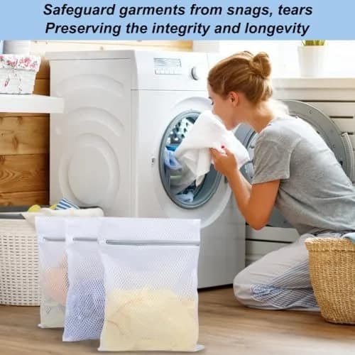 Vivifying 3-Pack Medium Mesh Laundry Bags 32 x 42 cm (12.6 x 16.5 Inches) | Protects Delicates & Travel Gear thumbnail 7