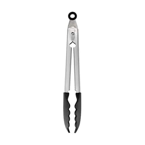 KitchenAid Silicone Tipped Stainless Steel Tongs, Black, 9 Inch | Heat-Resistant & Safe for All Cookware thumbnail 1