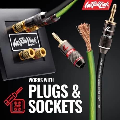 Install Link 12 AWG Gauge Speaker Wire 100 Feet (30.5m) Frosted Green/Black | CCA Copper Clad Aluminum thumbnail 5