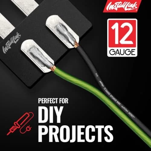 Install Link 12 AWG Gauge Speaker Wire 100 Feet (30.5m) Frosted Green/Black | CCA Copper Clad Aluminum thumbnail 6