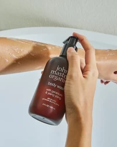 john masters organics Body Wash with Geranium & Ylang Ylang | Gentle Organic Skin Cleanser for All | 8 Fl Oz thumbnail 2