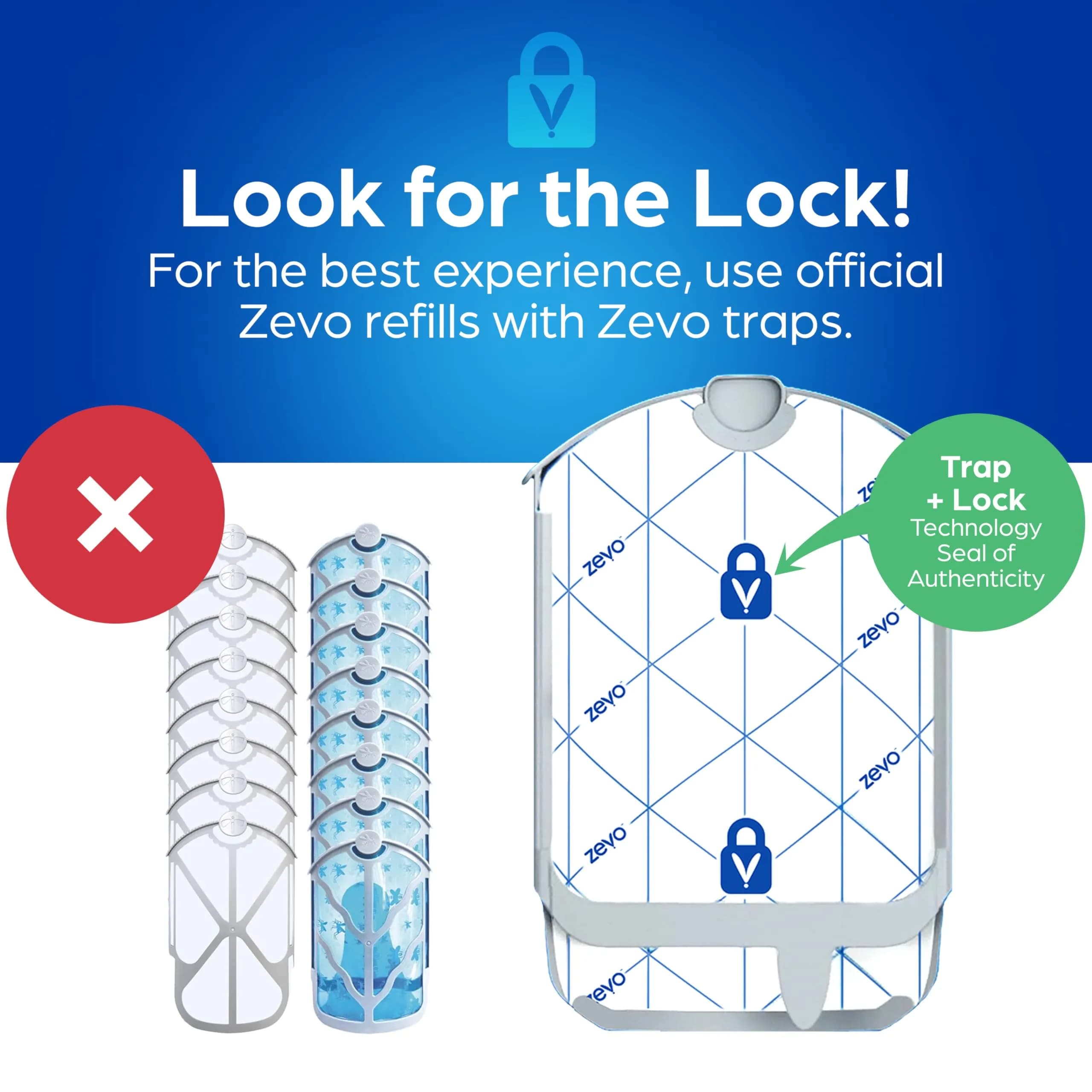 ZEVO Flying Insect Trap Refill Cartridges for Fruit Flies & Gnats, 12 Count | Odorless & Mess-Free Adhesive Backing - view 2