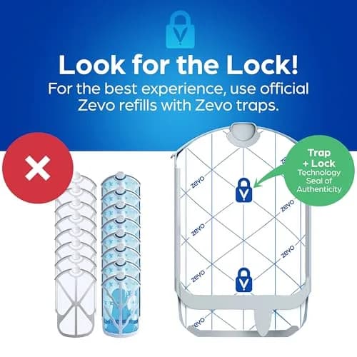 ZEVO Flying Insect Trap Refill Cartridges for Fruit Flies & Gnats, 12 Count | Odorless & Mess-Free Adhesive Backing thumbnail 2