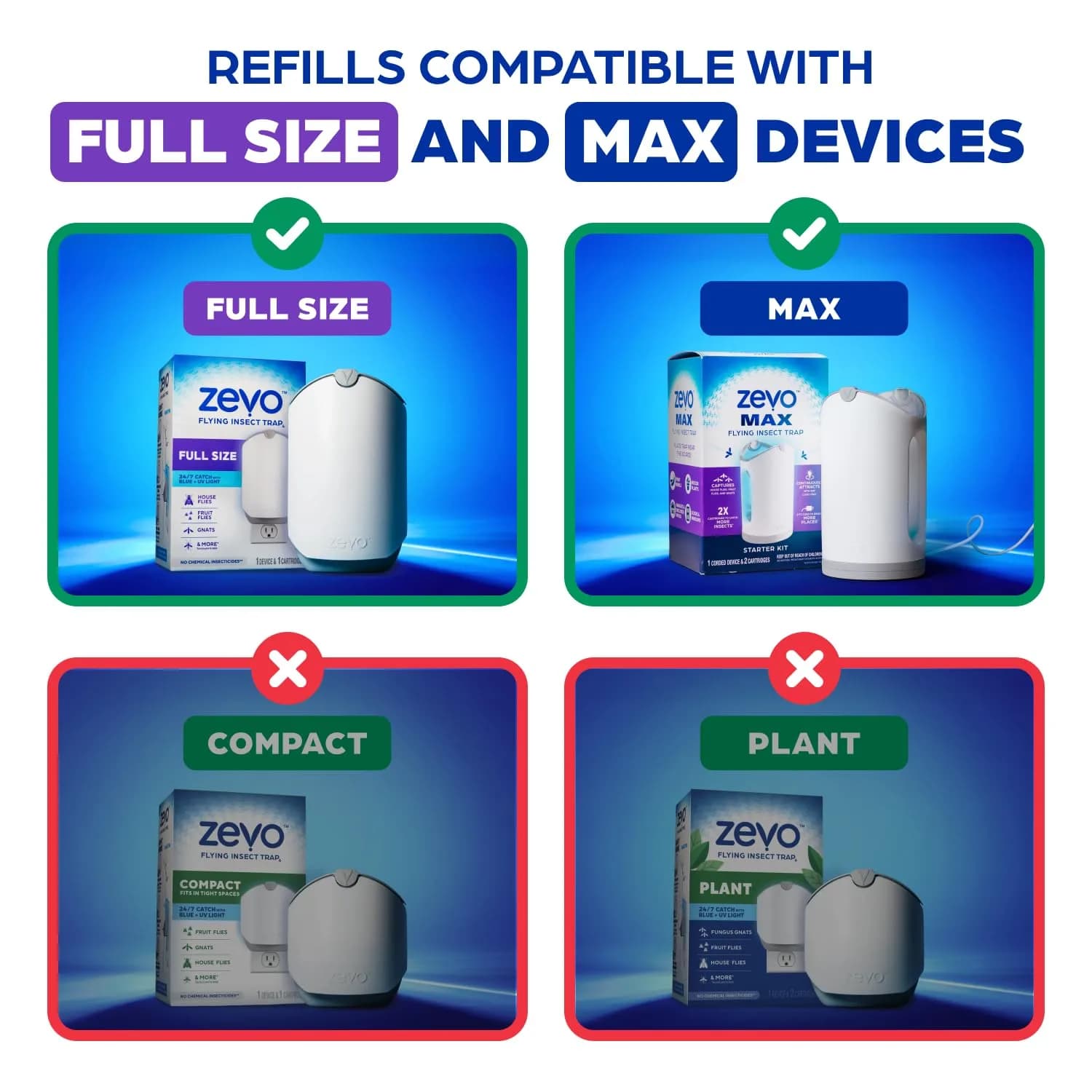 ZEVO Flying Insect Trap Refill Cartridges 10 Count | Catches Fruit Flies & Gnats 24/7 - view 8